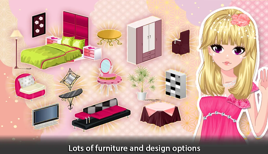 Girl Doll House - Room Design  [МОД Бесконечные монеты] Screenshot 3