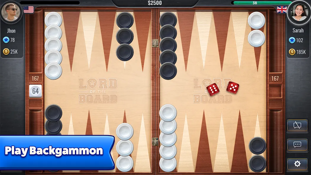 Backgammon - Lord of the Board (Бэкгаммон)  [МОД Меню] Screenshot 1