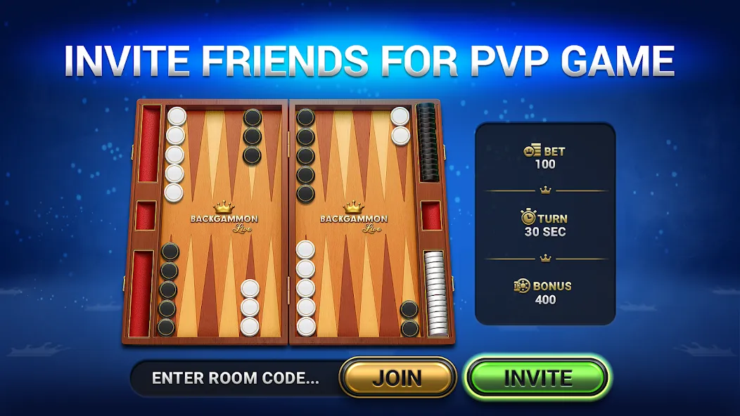 Backgammon Live - Online Games (Бэкгаммон Лайв)  [МОД Бесконечные монеты] Screenshot 1