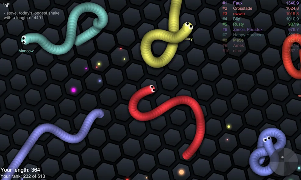 slither.io  [МОД Все открыто] Screenshot 3