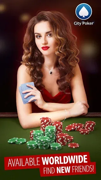 City Poker: Holdem, Omaha (Сити Покер)  [МОД Бесконечные монеты] Screenshot 1