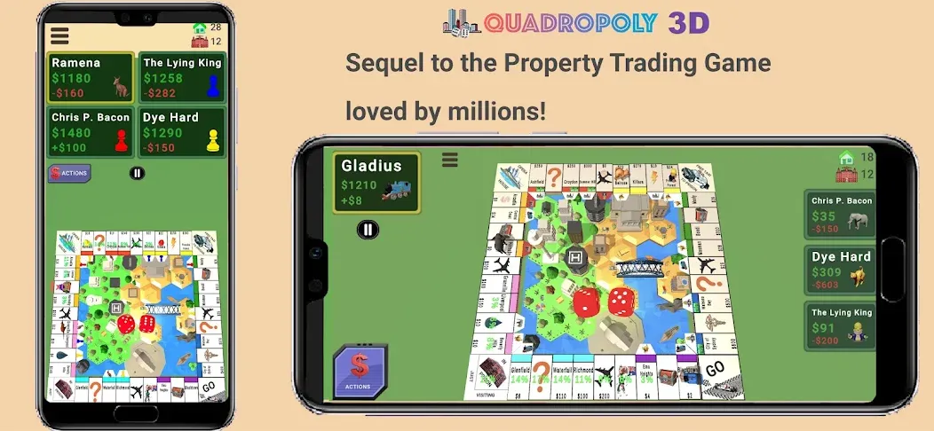 Quadropoly - Monopolist Tycoon  [МОД Unlimited Money] Screenshot 1