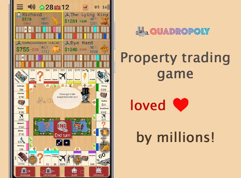 Quadropoly - Classic Business  [МОД Все открыто] Screenshot 1