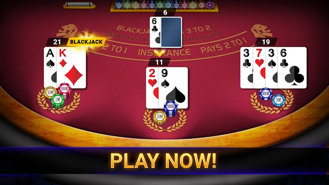 Blackjack 21: online casino (Блэкджек 21)  [МОД Бесконечные монеты] Screenshot 3