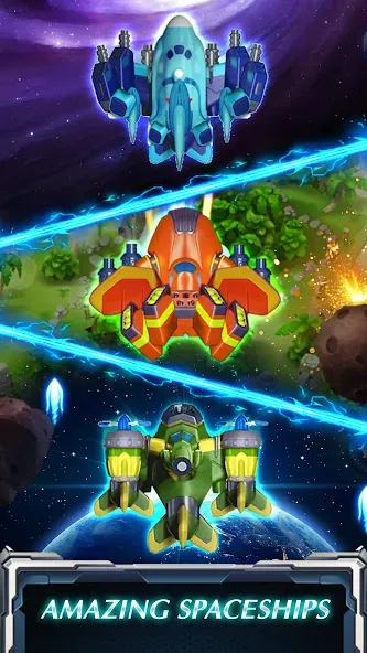 Skyforce Invaders (Скаифорс Инвейдерс)  [МОД Menu] Screenshot 3