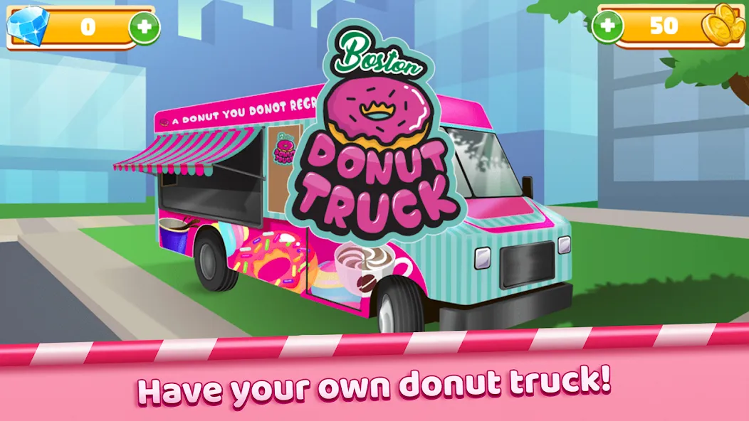 Boston Donut Truck: Food Game (Бостонский Донат Трак)  [МОД Бесконечные деньги] Screenshot 1