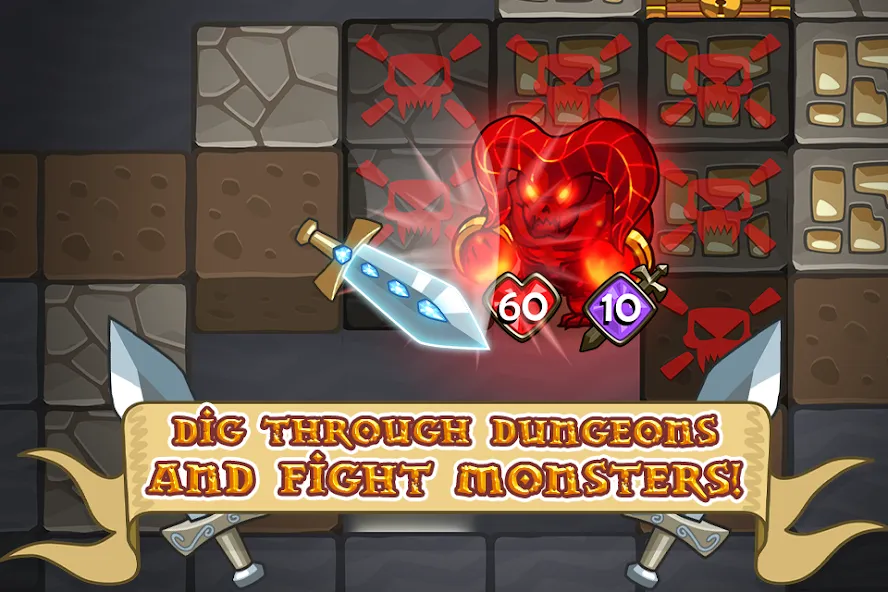 Mine Quest: Battle Dungeon RPG (Майн Квест)  [МОД Mega Pack] Screenshot 3