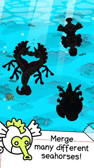 Seahorse Evolution: Sea Mutant (Сиходеволюция)  [МОД Menu] Screenshot 3