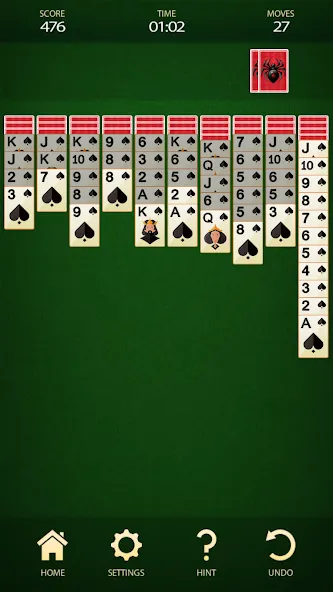 Spider Solitaire: Card Game (Спайдер Солитер)  [МОД Много денег] Screenshot 2