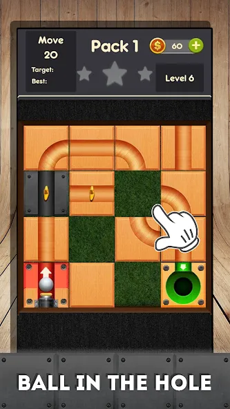 Rolling ball - slide puzzle  [МОД Бесконечные монеты] Screenshot 3