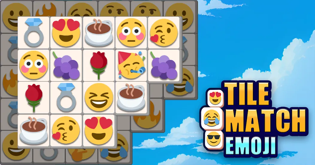 Tile Match Emoji -Triple Tile (Тил Матч Эмоджи)  [МОД Unlocked] Screenshot 1