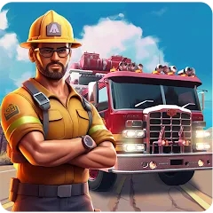 Скачать взломанную Real Firefighter 3D Simulator (Реальный Пожарник 3D Симулятор)  [МОД Много денег] - полная версия apk на Андроид