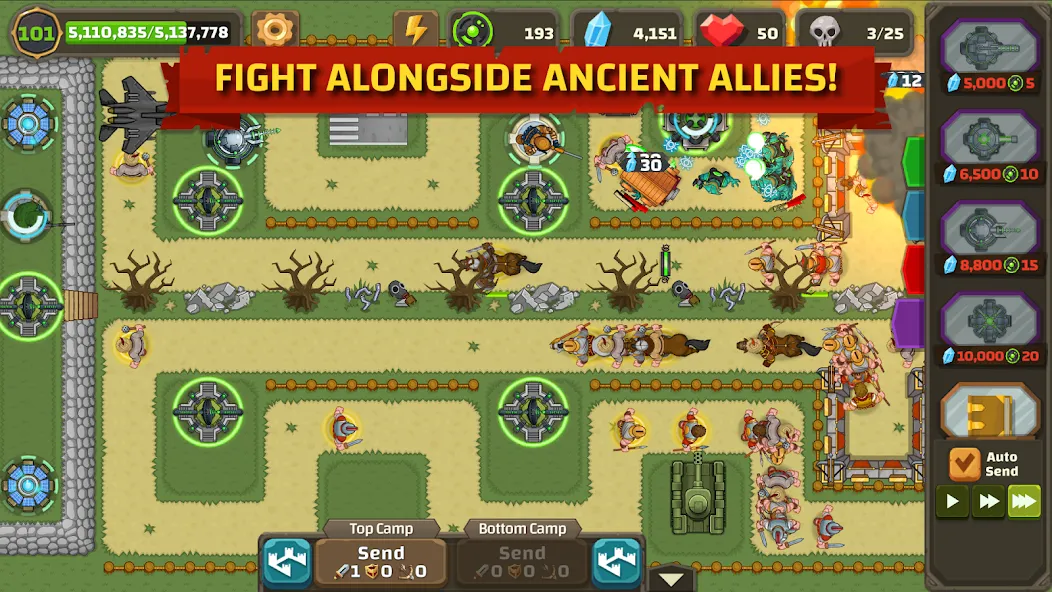 Ancient Allies Tower Defense (Аншент Эллайес Тауэр Дефенс)  [МОД Меню] Screenshot 4