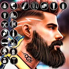 Скачать взлом Barber Shop Hair Cut Sim Games (Барбершоп игры на подстригание волос)  [МОД Все открыто] - стабильная версия apk на Андроид