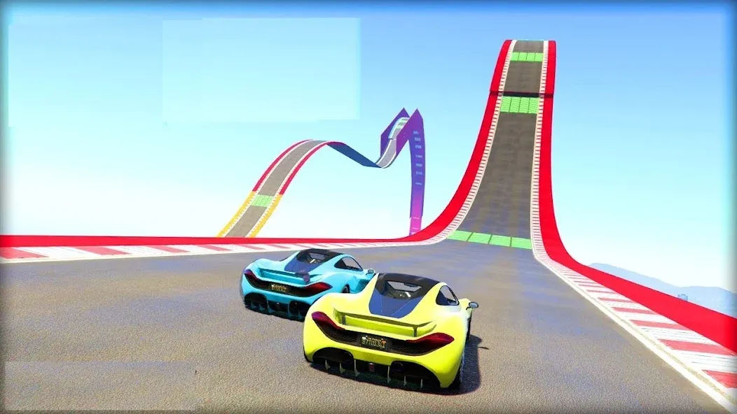 Mega Ramp Car Offline Games  [МОД Бесконечные монеты] Screenshot 2