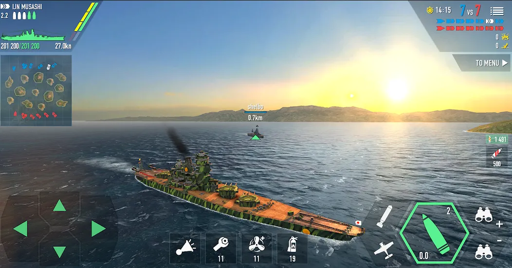 Battle of Warships: Online (Баттл оф Уоршипс)  [МОД Много монет] Screenshot 3