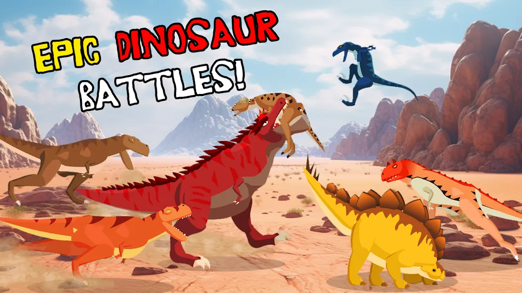 T-Rex Fights Dinosaurs  [МОД Mega Pack] Screenshot 1