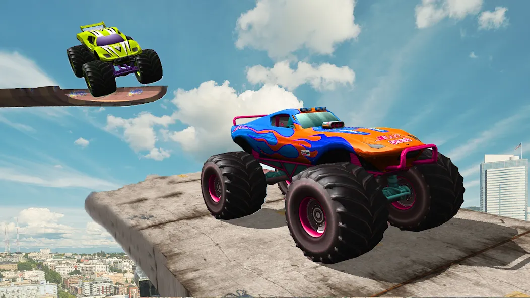 Monster Truck Car Game 3d (Монстр Трак Стант)  [МОД Unlimited Money] Screenshot 1