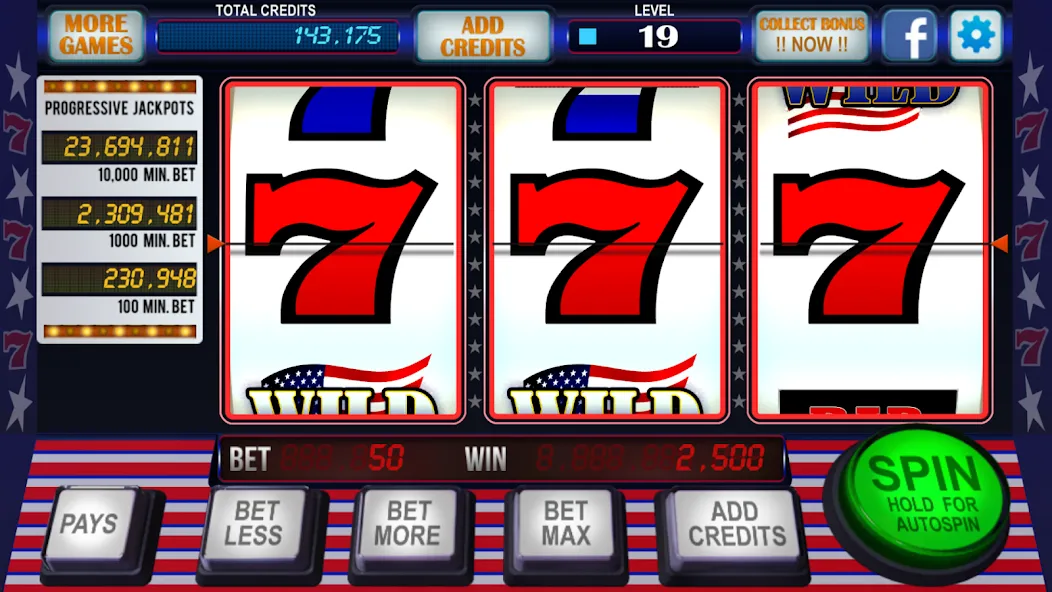 777 Slots Casino Classic Slots (Слоты Казино Классические Слоты)  [МОД Бесконечные монеты] Screenshot 4