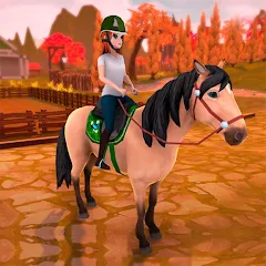 Взломанная Horse Riding Tales - Wild Pony (Хорс Райдинг Тейлс)  [МОД Menu] - последняя версия apk на Андроид