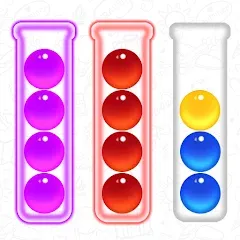 Взломанная Ball Sort - Color Puzzle Game (Болл Сорт)  [МОД Unlimited Money] - последняя версия apk на Андроид