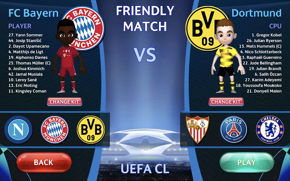 Champions League - UEFA Game (Чемпионс Лига)  [МОД Меню] Screenshot 1