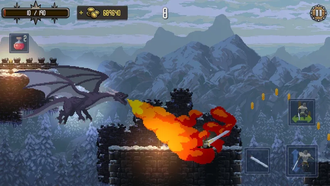 Deathblaze Action Platformer (Смертельное пламя Экшен Платформер)  [МОД Unlocked] Screenshot 5