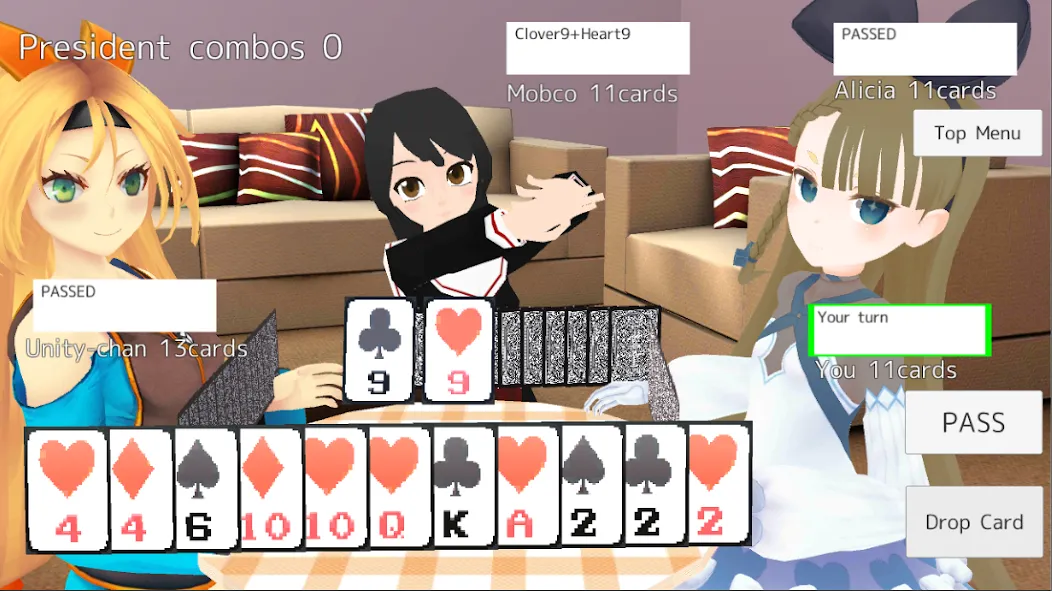 President Card Game (Президент карточная игра)  [МОД Бесконечные деньги] Screenshot 2