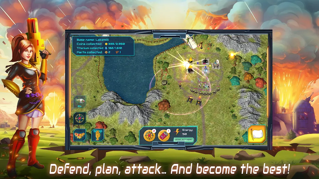 Boulder Base: Defense Strategy (Боулдер Бейс)  [МОД Все открыто] Screenshot 2