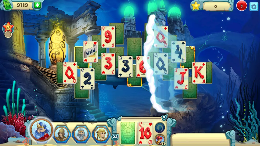 Solitaire Atlantis (олитэр Атлантис)  [МОД Бесконечные деньги] Screenshot 2