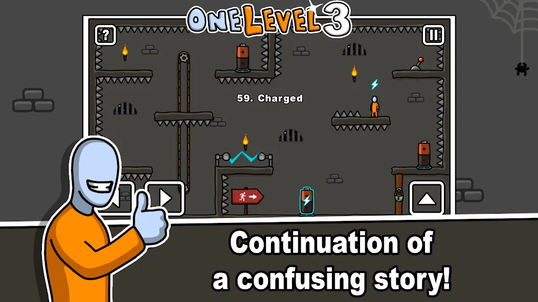 One Level 3 Stickman Jailbreak (Один Уровень 3)  [МОД Бесконечные деньги] Screenshot 1