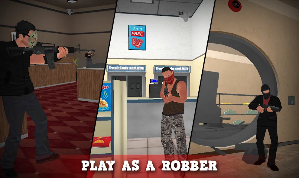 Justice Rivals 3 Cops&Robbers  [МОД Меню] Screenshot 2