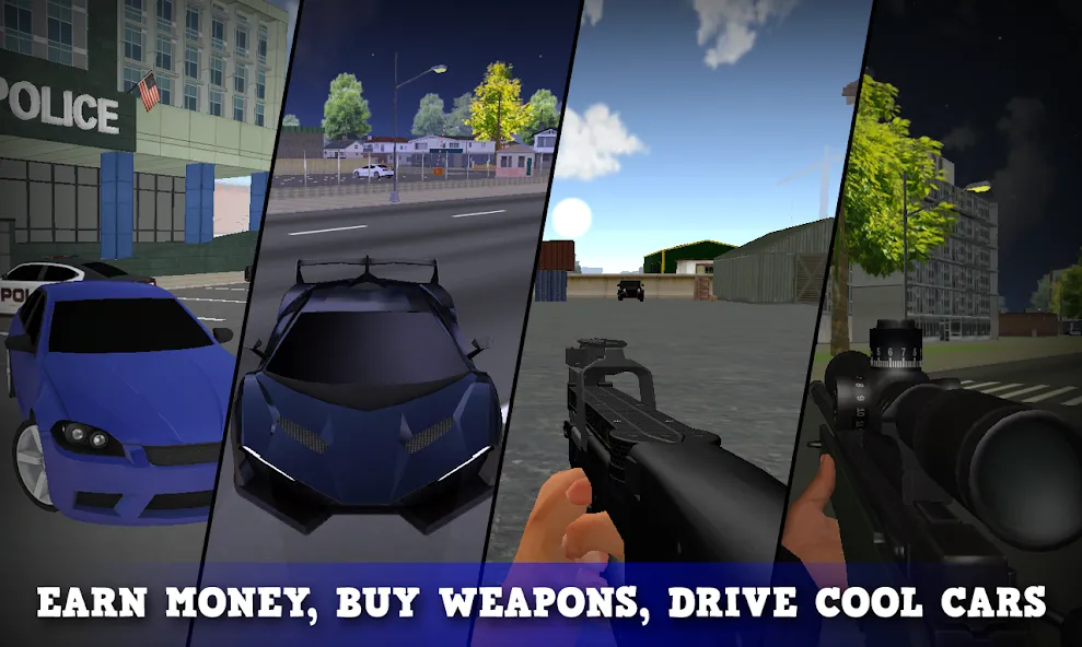 Justice Rivals 3 Cops&Robbers  [МОД Меню] Screenshot 3