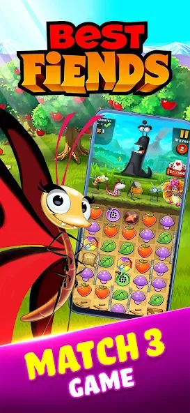 Best Fiends - Match 3 Puzzles (Бест Фиендс)  [МОД Все открыто] Screenshot 1