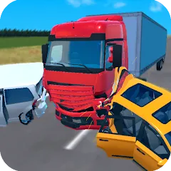 Взломанная Truck Crash Simulator Accident (Симулятор ДТП с грузовиком)  [МОД Mega Pack] - стабильная версия apk на Андроид