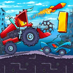 Взломанная Car Eats Car - Apocalypse Race (Кар Итс Кар)  [МОД Много денег] - стабильная версия apk на Андроид