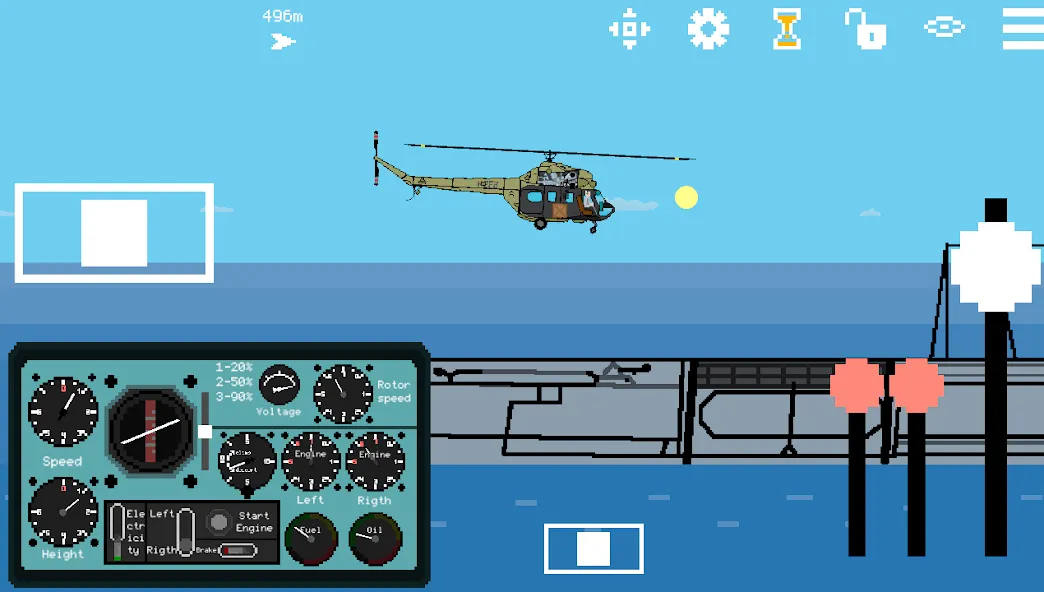 Pixel Helicopter Simulator (Пиксельный симулятор вертолета)  [МОД Unlimited Money] Screenshot 1