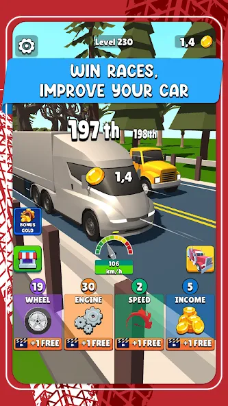 Idle Truck Racing : Cybertruck (Айдл Трак Рейсинг)  [МОД Menu] Screenshot 2