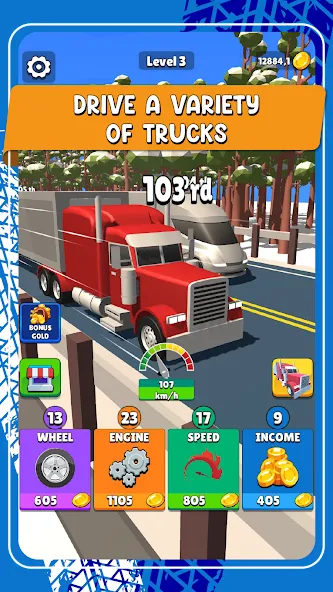 Idle Truck Racing : Cybertruck (Айдл Трак Рейсинг)  [МОД Menu] Screenshot 3