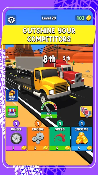 Idle Truck Racing : Cybertruck (Айдл Трак Рейсинг)  [МОД Menu] Screenshot 5