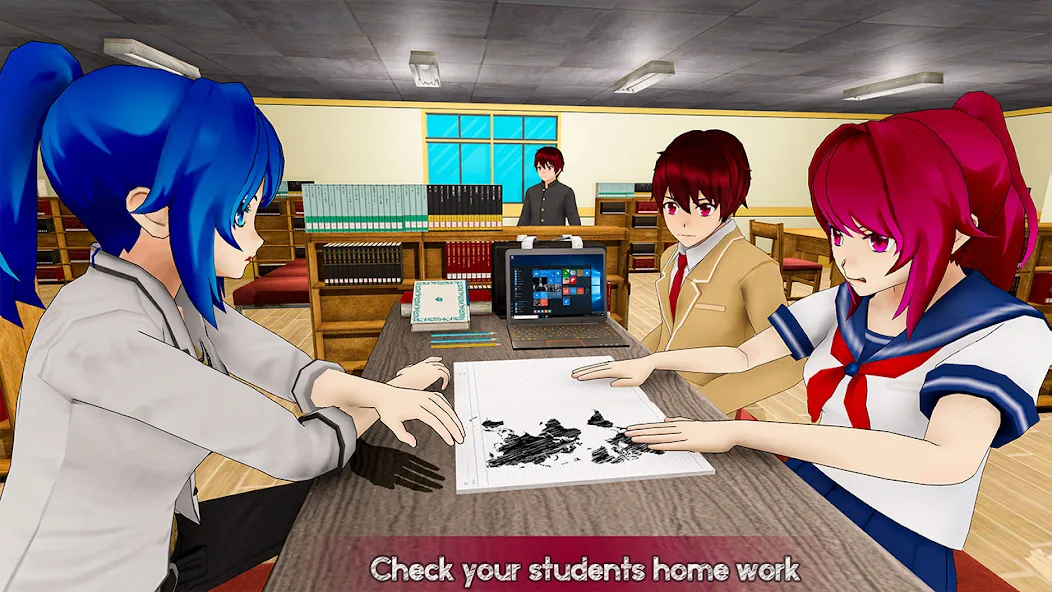 Anime Girl School Teacher 3D  [МОД Меню] Screenshot 5