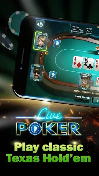 Live Poker Tables–Texas holdem  [МОД Меню] Screenshot 1