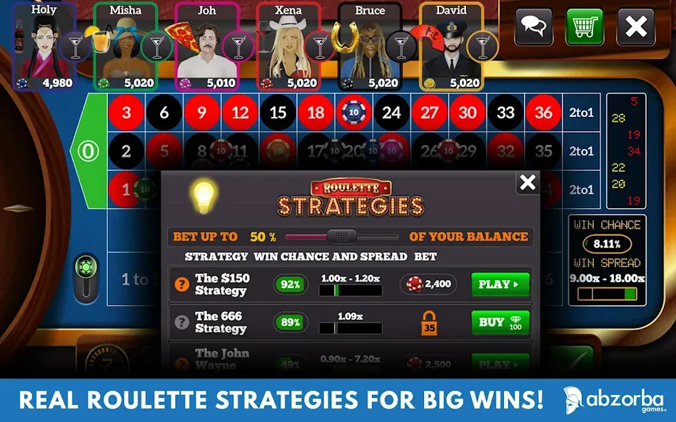 Roulette Live Casino Tables (Рулетка Лайв)  [МОД Menu] Screenshot 2