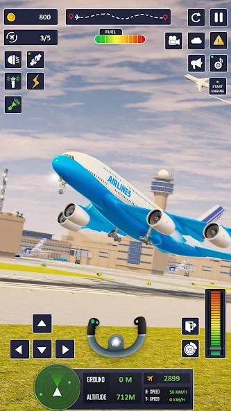 Airplane Game Flight Simulator  [МОД Бесконечные деньги] Screenshot 1