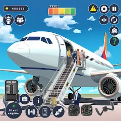 Взломанная Airplane Game Flight Simulator  [МОД Бесконечные деньги] - стабильная версия apk на Андроид