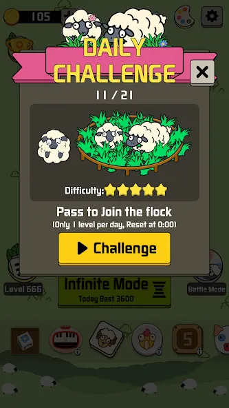 Sheep N Sheep: Daily Challenge (Шип эн Шип)  [МОД Unlimited Money] Screenshot 2