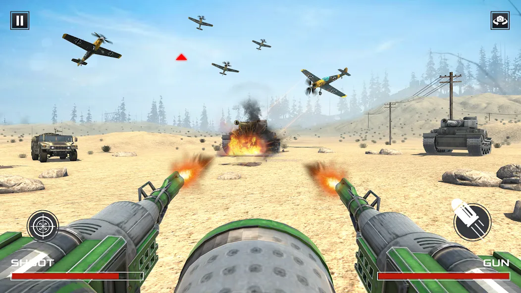 FPS War Games- Aircrafts Games  [МОД Unlimited Money] Screenshot 3