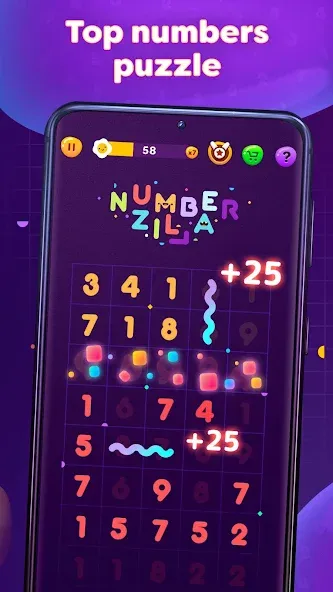 Numberzilla: Number Match Game (Намберзилла)  [МОД Unlocked] Screenshot 2