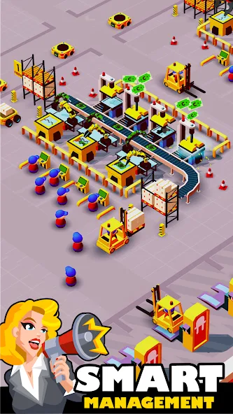 Idle Smartphone Tycoon Factory (Смартфон Фабрика Айдл Тайкун)  [МОД Unlocked] Screenshot 1