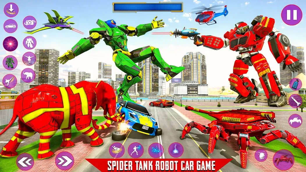 Spider Mech Wars - Robot Game  [МОД Бесконечные деньги] Screenshot 5